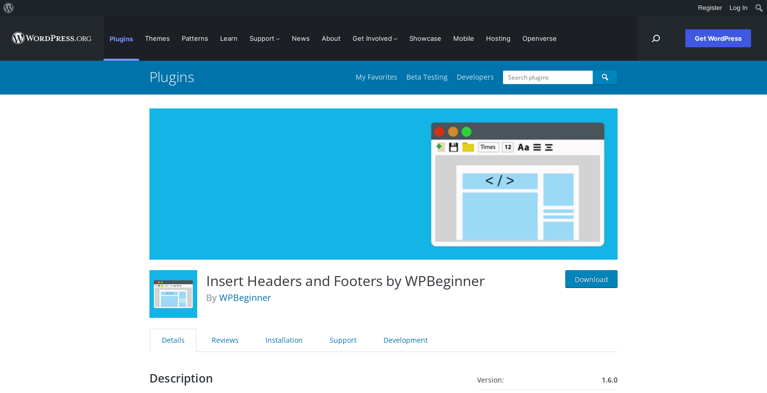 insert headers and footers must have wordpress plugins